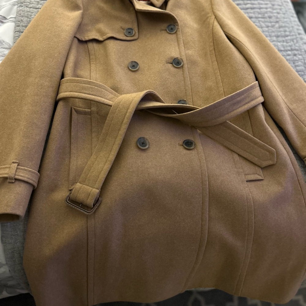 J. Crew Tan Trench Coat Double-Breasted with Belt